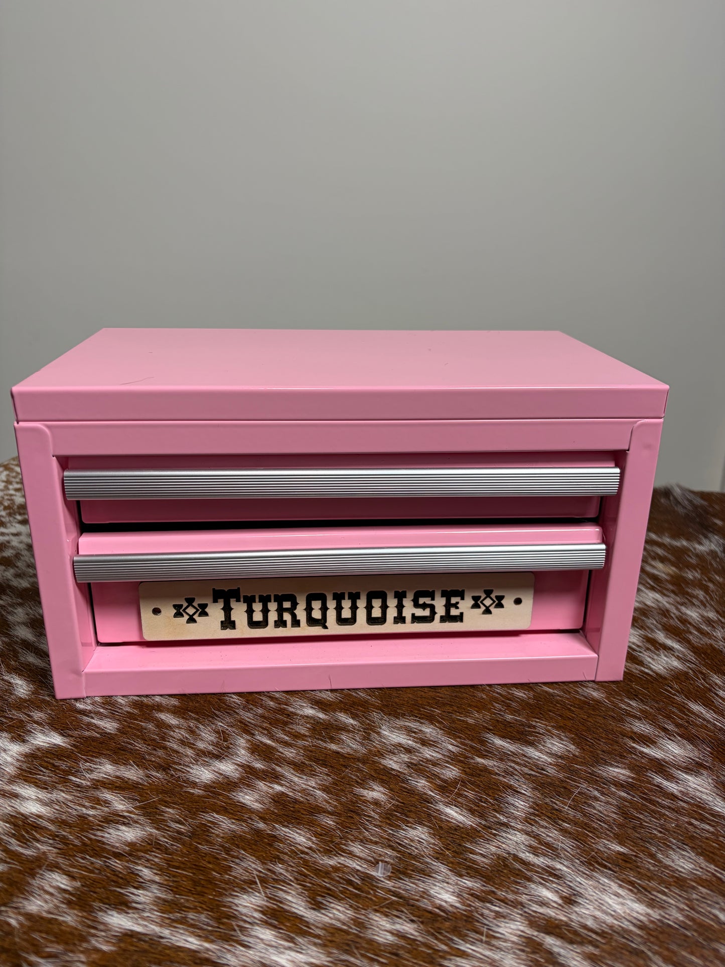 2 Drawer Turquoise Toolbox | Jewelry Organizer