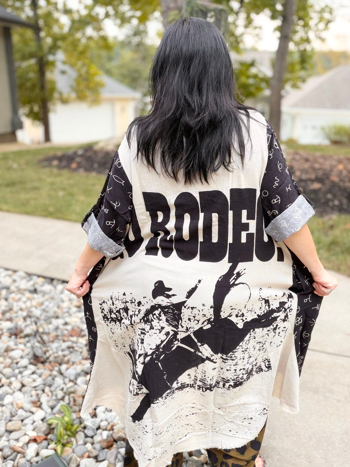 Go Rodeo Branded Linen Duster