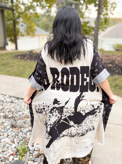 Go Rodeo Branded Linen Duster