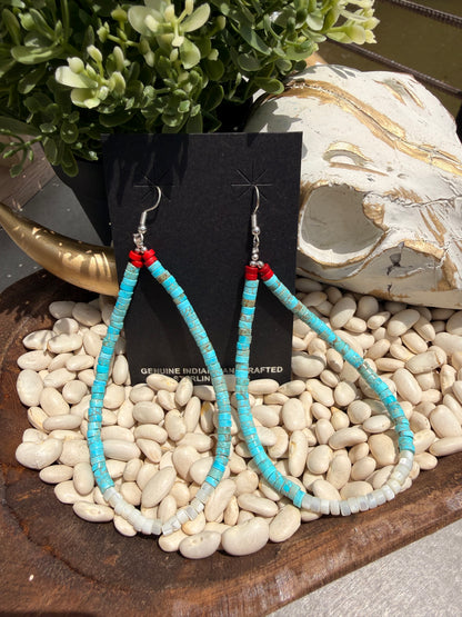 Miranda Thompson - Turquoise | Pearl | Coral Beaded Earrings