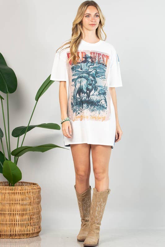 Western Plains T-Shirt Dress