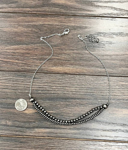 3 - Strand Navajo Bead Necklace - Roaming Gypsy Boutique