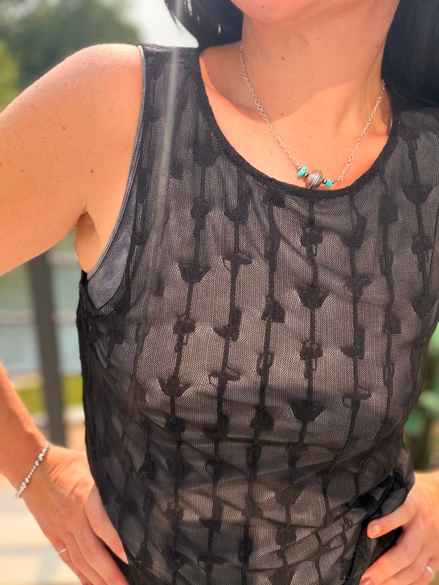 Southern Draw Lace Tank Top