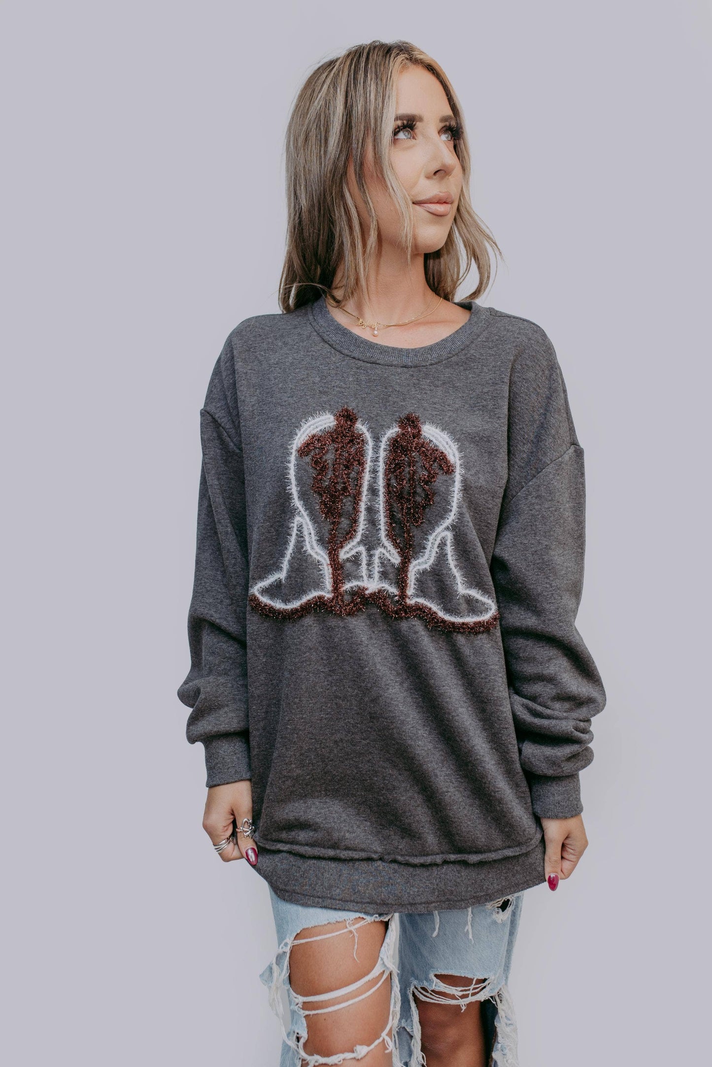 Boot Scootin Tinsel Sweatshirt