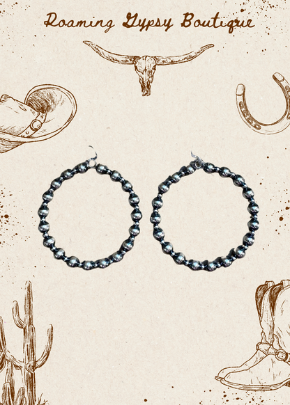 Hoops Sterling Silver Pearls earrings 6 and 3 mm