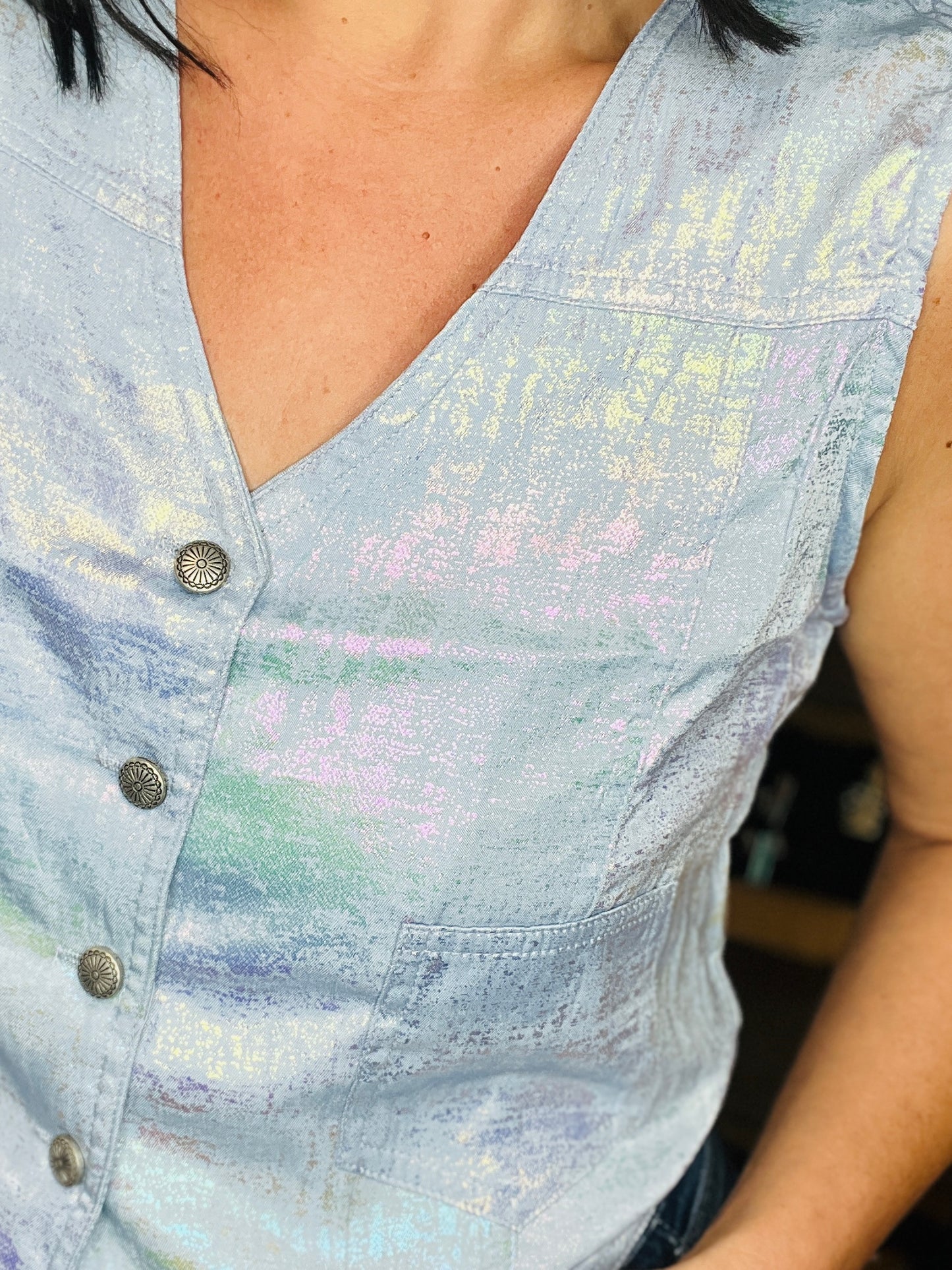 Cowgirl's Night Out Metallic Vest
