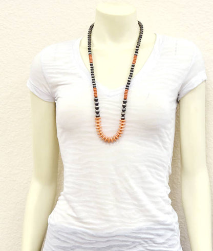 30" Annie Orange Bead Necklace