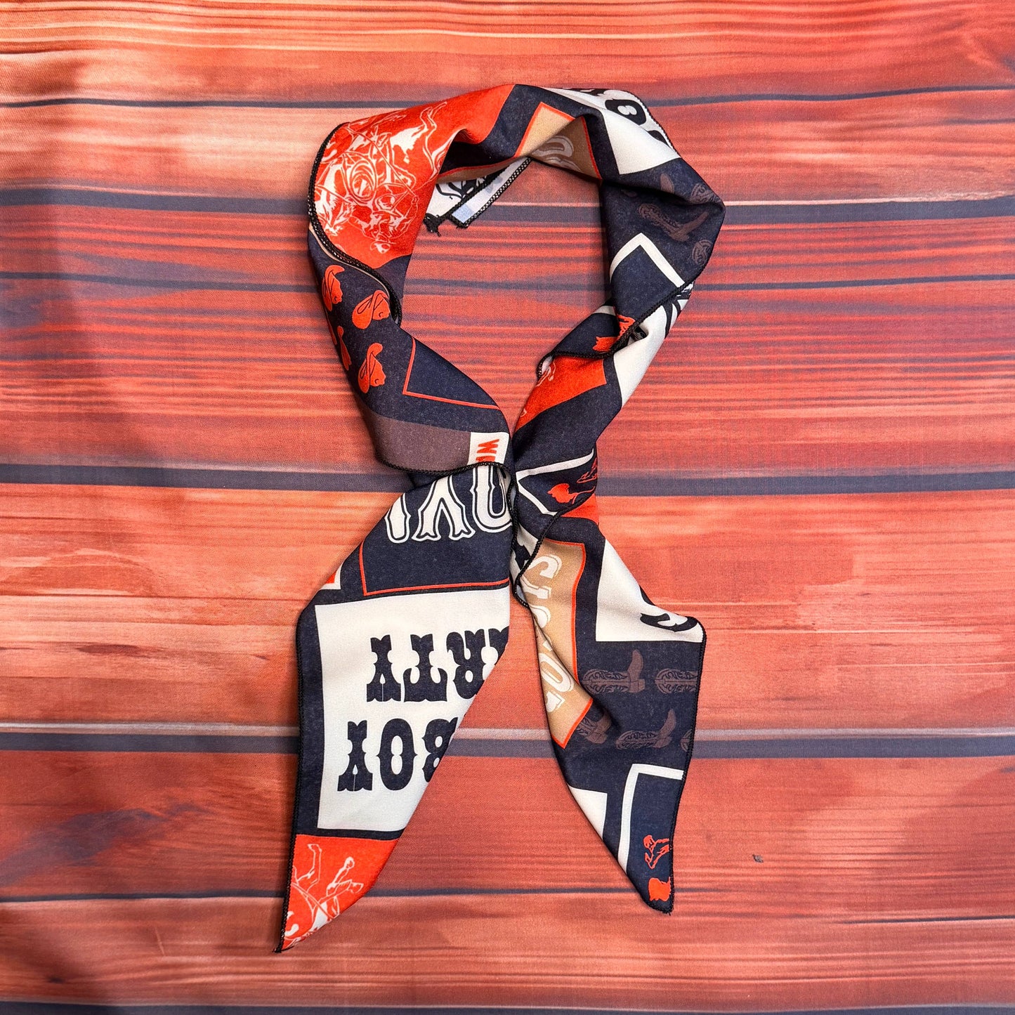 Cowboy Print Wild Rag 28x28