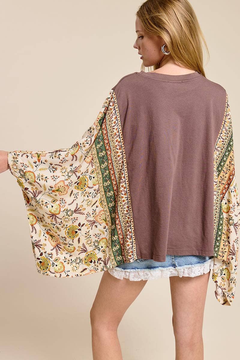 Western Cowboy Leopard Rustic Poncho Top