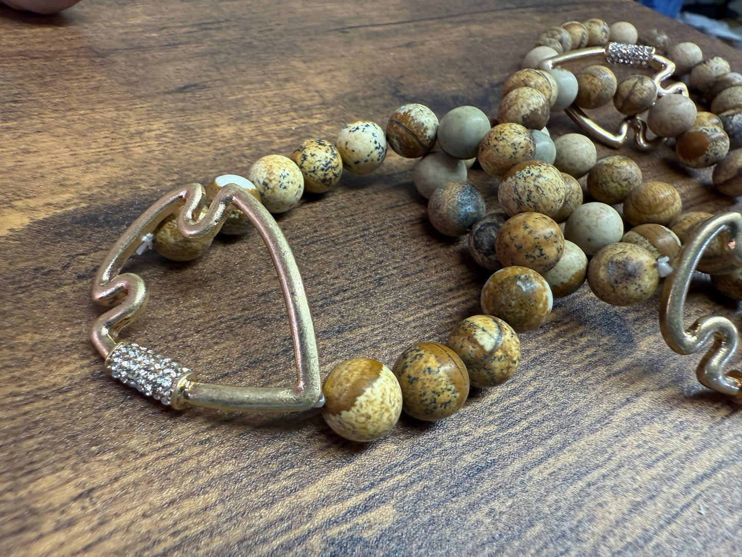 Bling Arrowhead Chunky Stone Stretch Bracelet