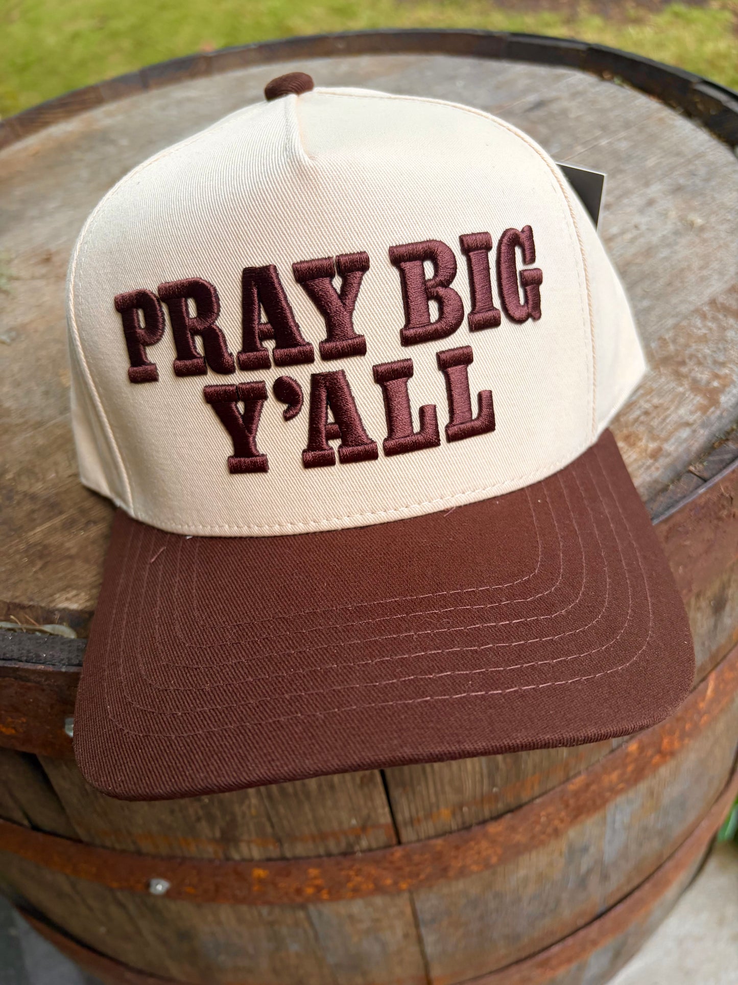 Western Pray Big Y'all Canvas Trucker Hat