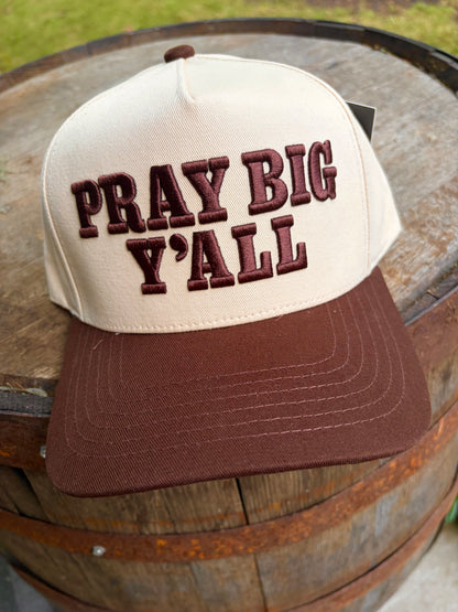 Western Pray Big Y'all Canvas Trucker Hat