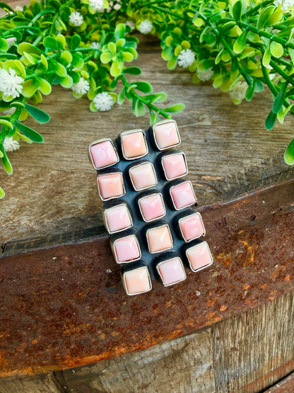 Mega Pink Conch Checker Ring