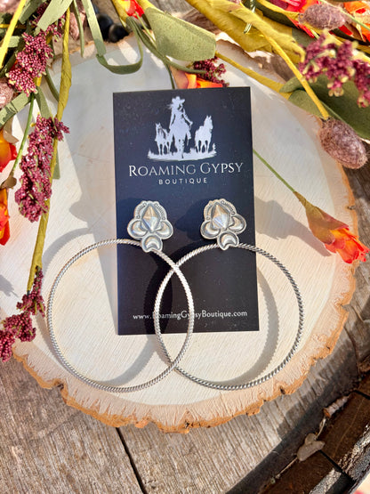 Kee Style 3" Hoop Earrings