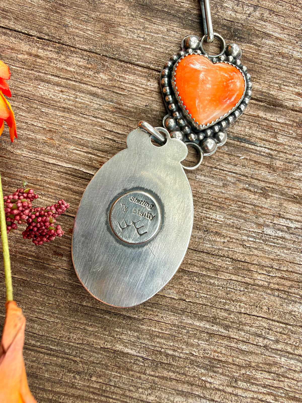 Ty Etsitty Falling Heart Lariat Necklace