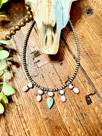 Pink Conch & Mine #8 Matilda Necklace