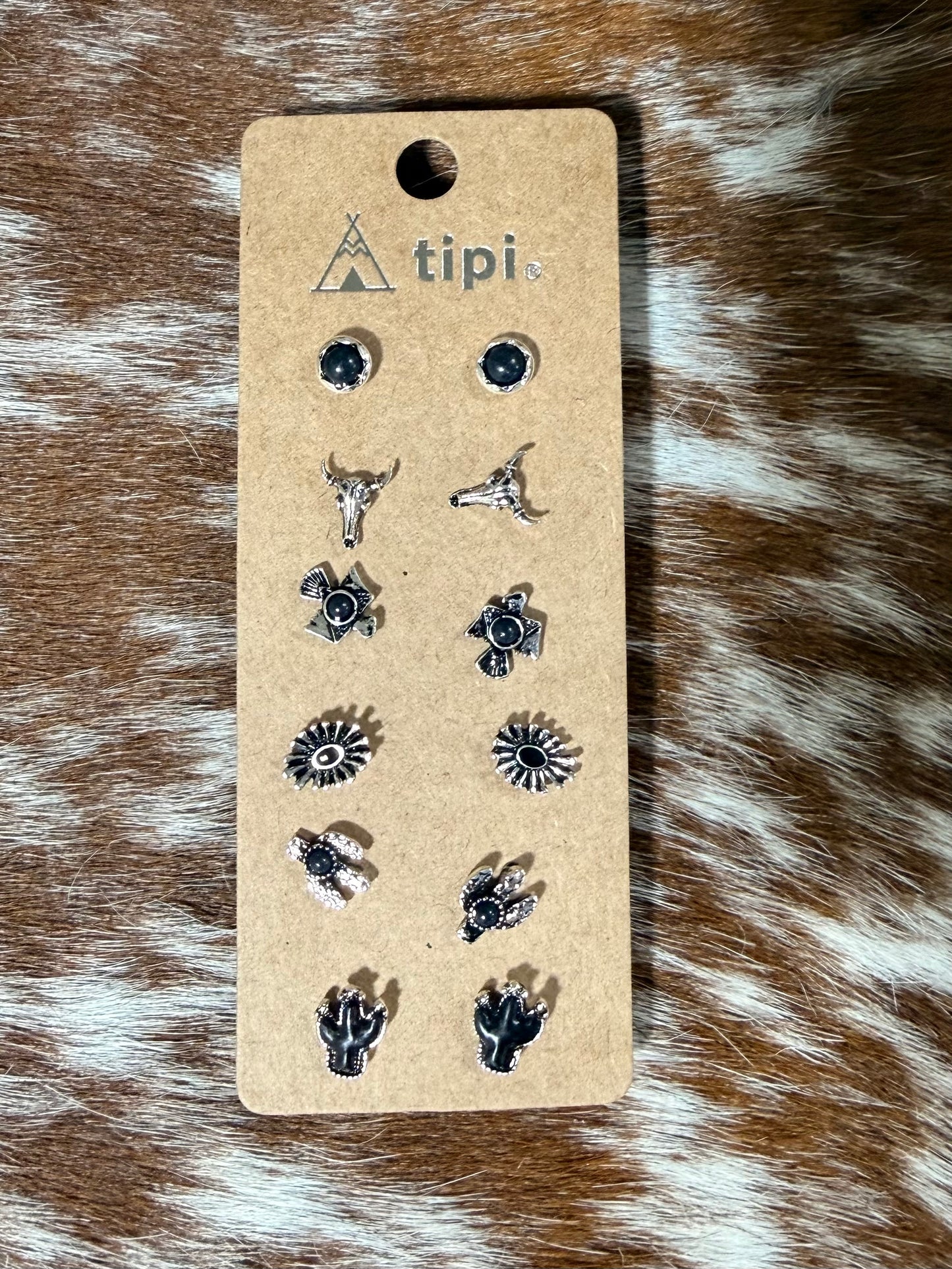 6 Pc. Western Earring Sets