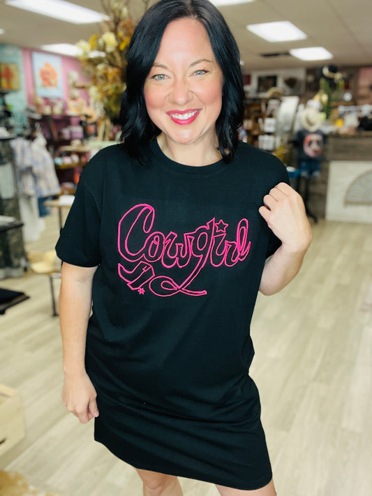 Blackout Cowgirl T-Shirt Dress