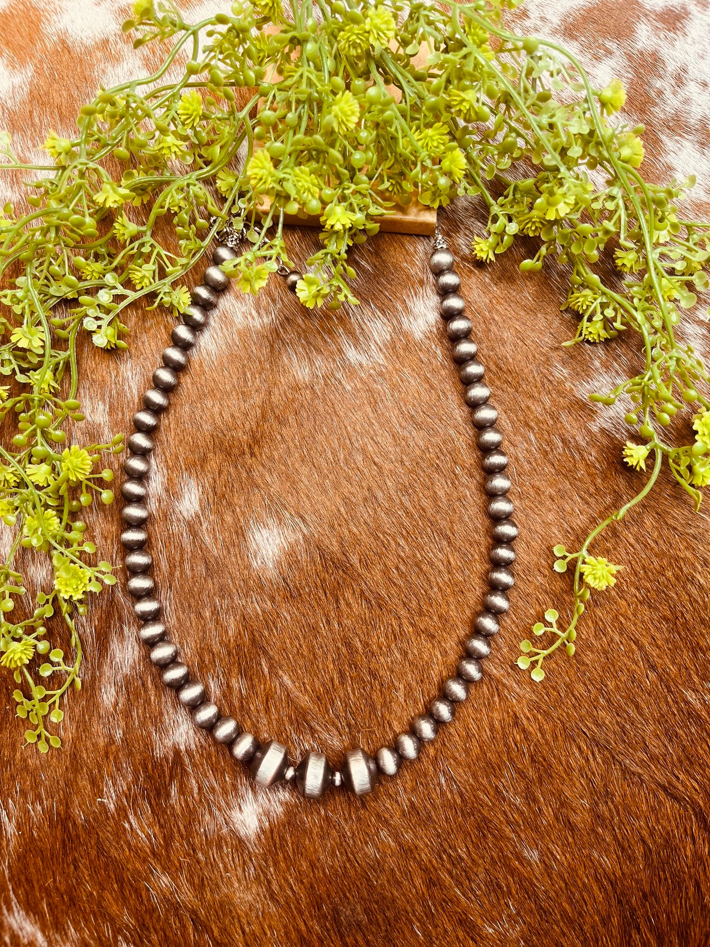 16" Rondelle Western Pearl Bead Necklace