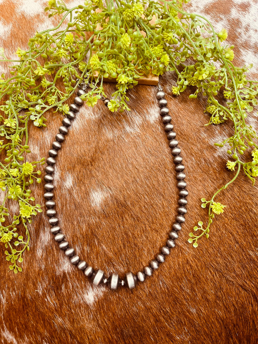 16" Rondelle Western Pearl Bead Necklace