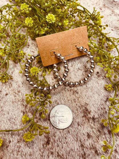 Western Pearl Hoop Earrings