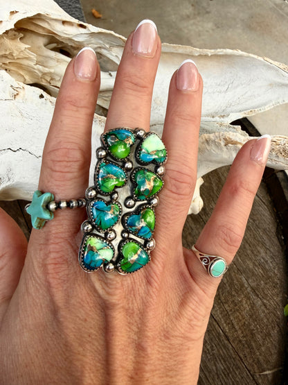 Jason Etsitty Multi Heart Ring