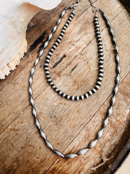 24" Elongated River Necklace