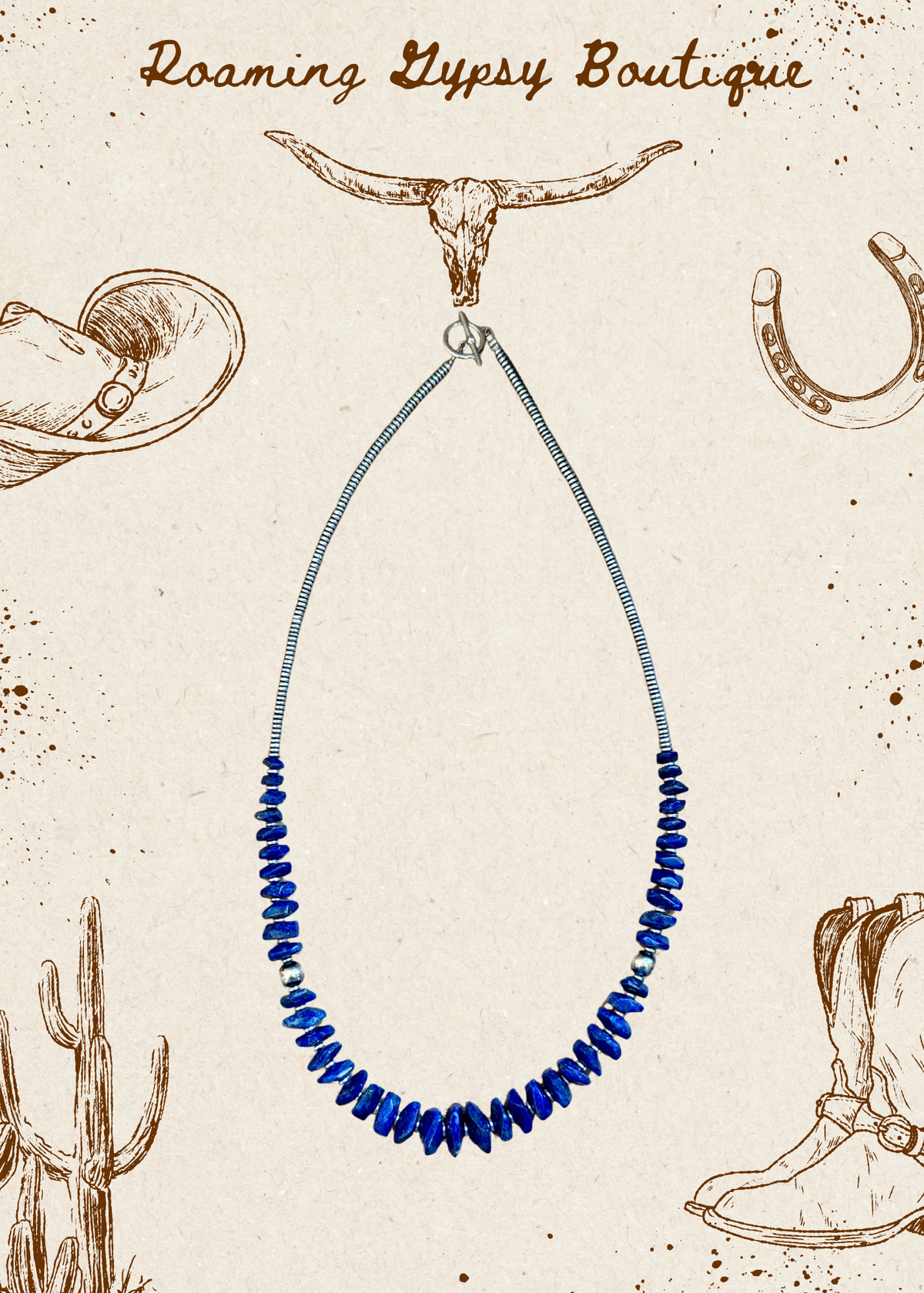 22” Graduated Lapis Necklace