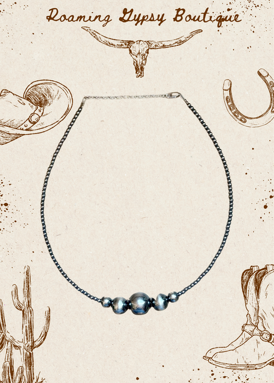 16mm Graduated Sterling Silver Pearl Necklace