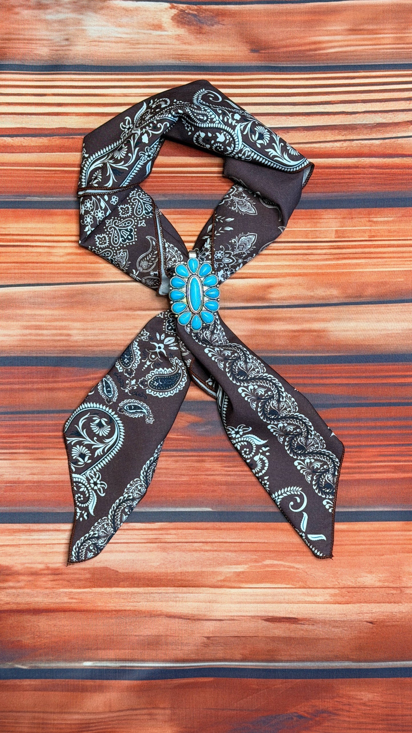 Wild Side Brown Wild Rag 28x28
