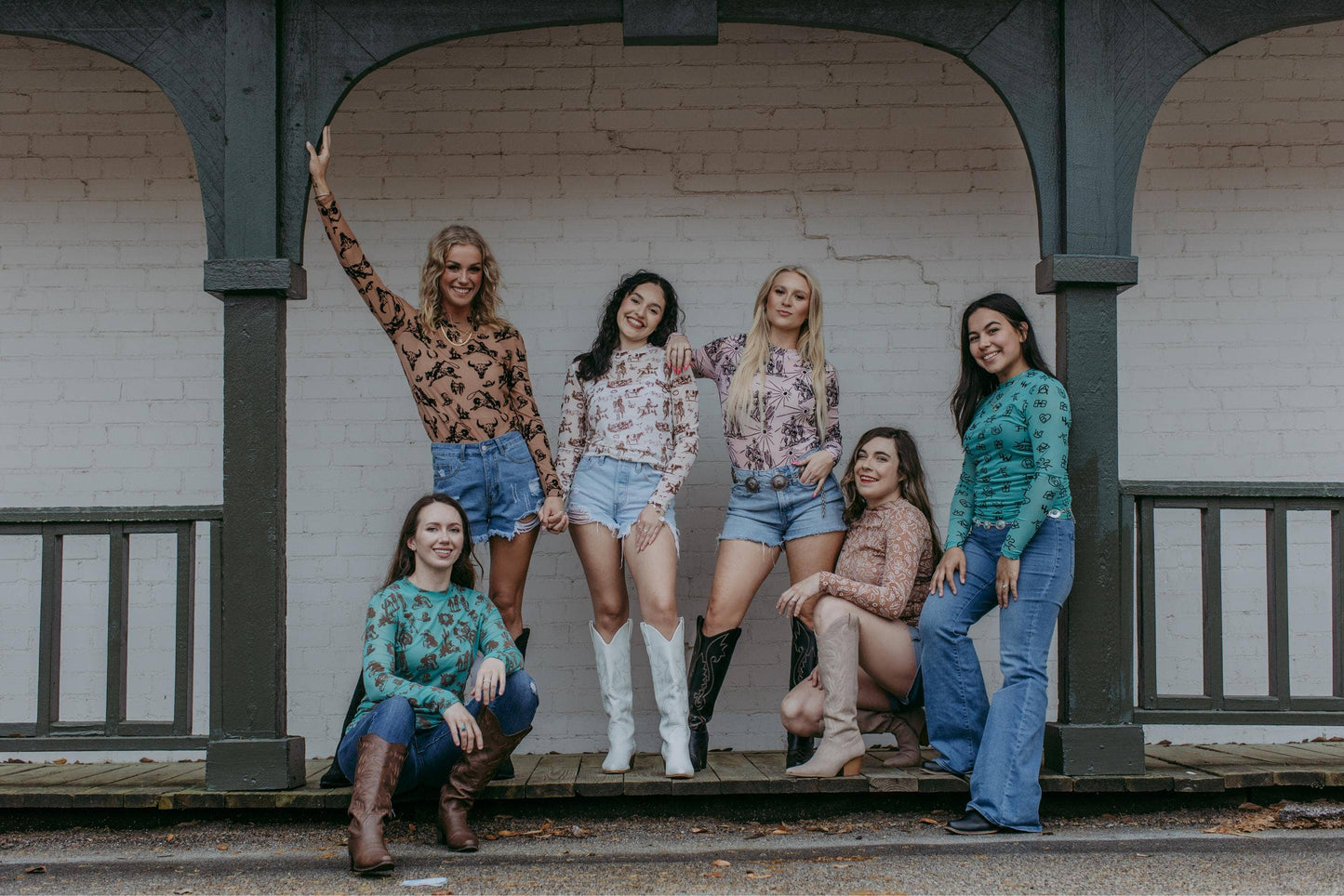 Wild & Western Velvet Mesh Top