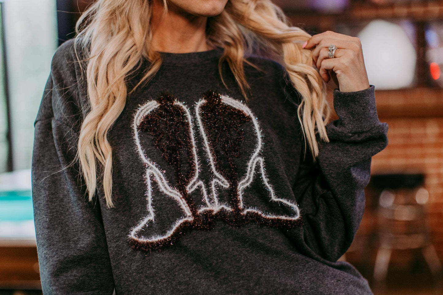 Boot Scootin Tinsel Sweatshirt