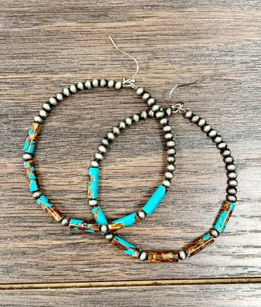 2.5" Utah Gem Hoop Earrings