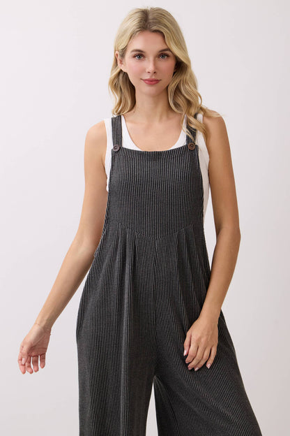 Smokey Rib Wide Leg Overall
