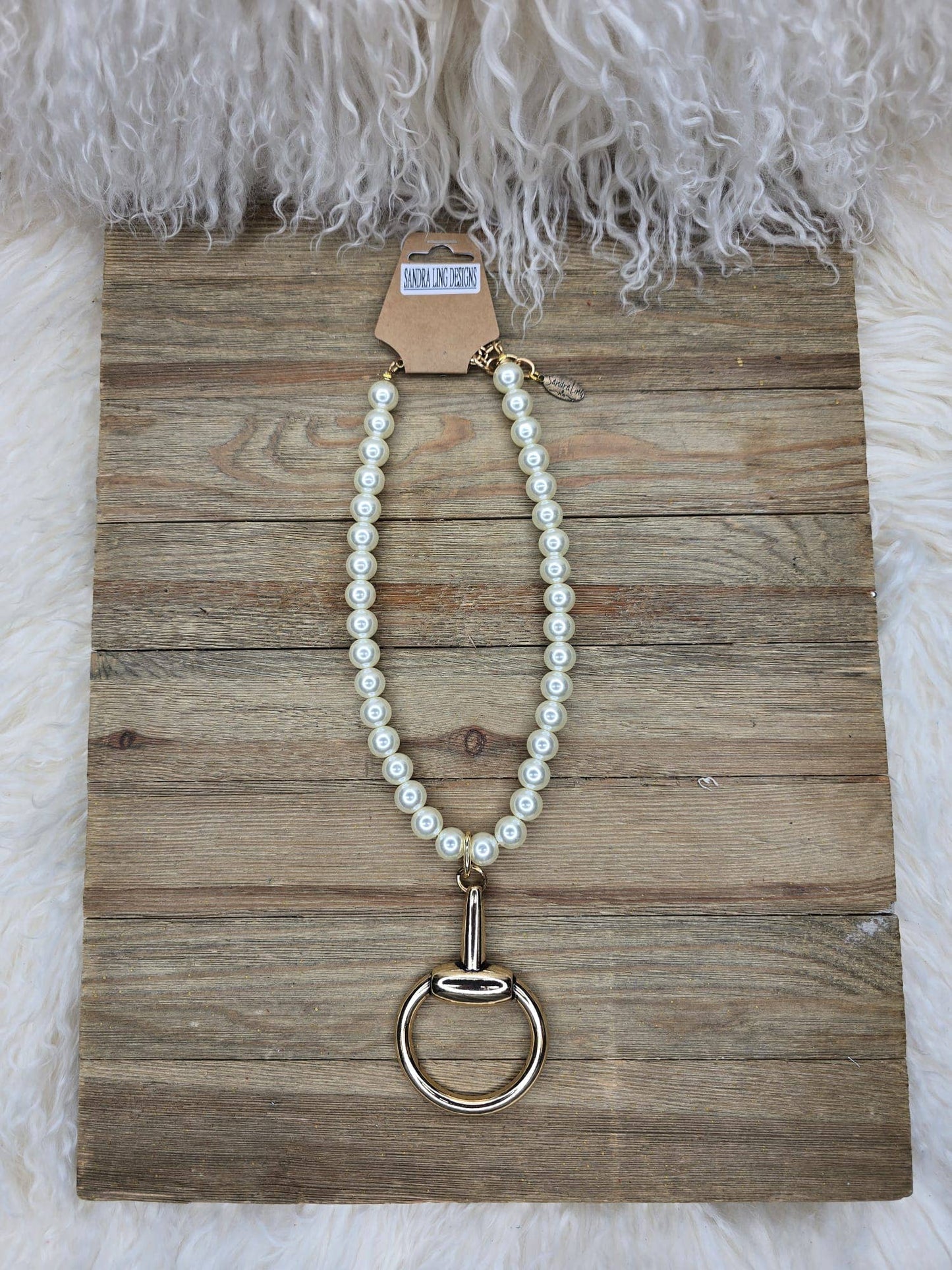 Pearls & Horse Bits Necklace