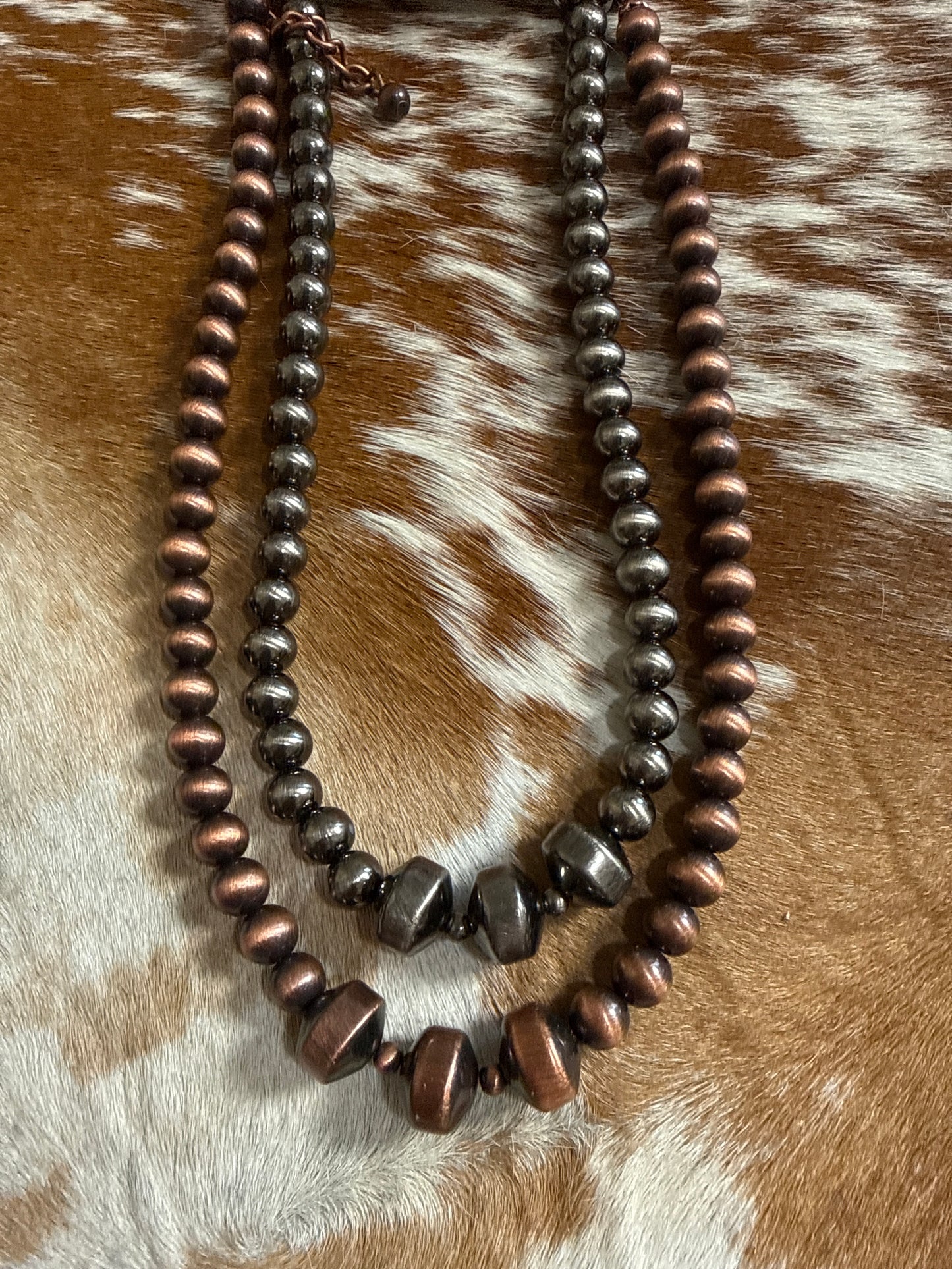 16" Rondelle Western Pearl Bead Necklace
