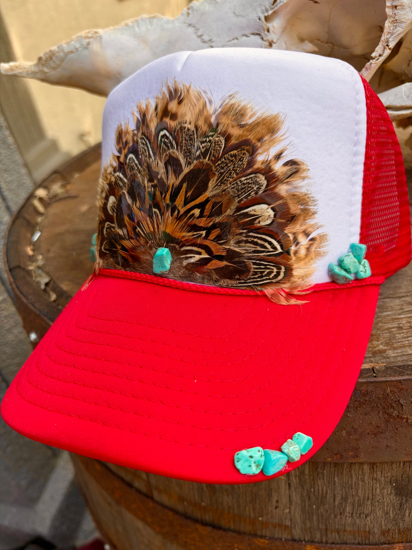 Gypsy Custom Feather Trucker Hat