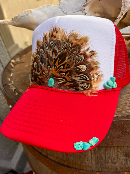 Gypsy Custom Feather Trucker Hat
