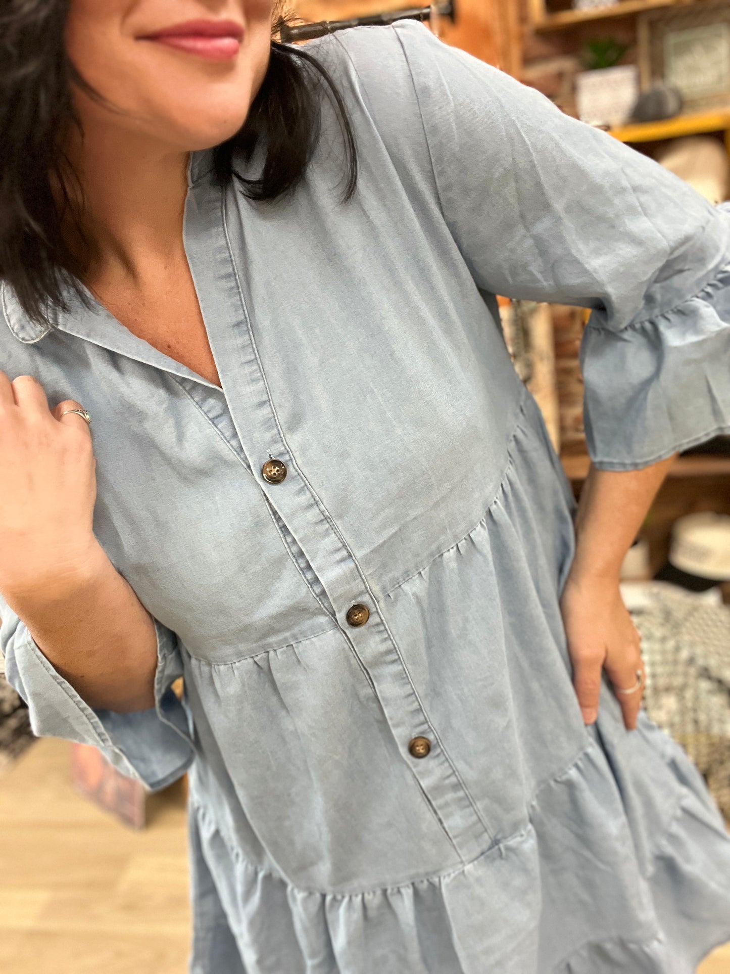 Denim for Dolly Tiered Dress