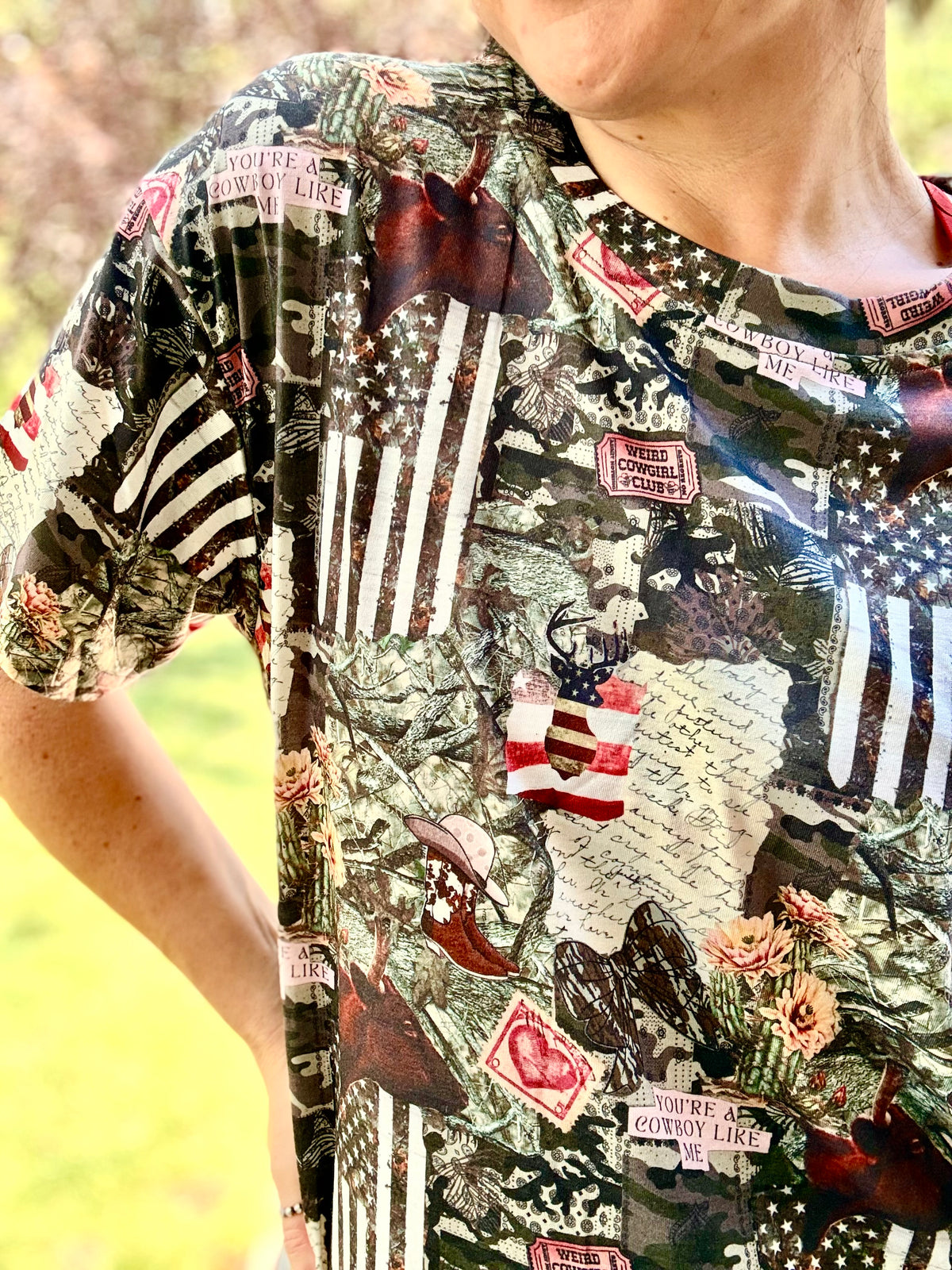 Camo Collage T-Shirt Dress
