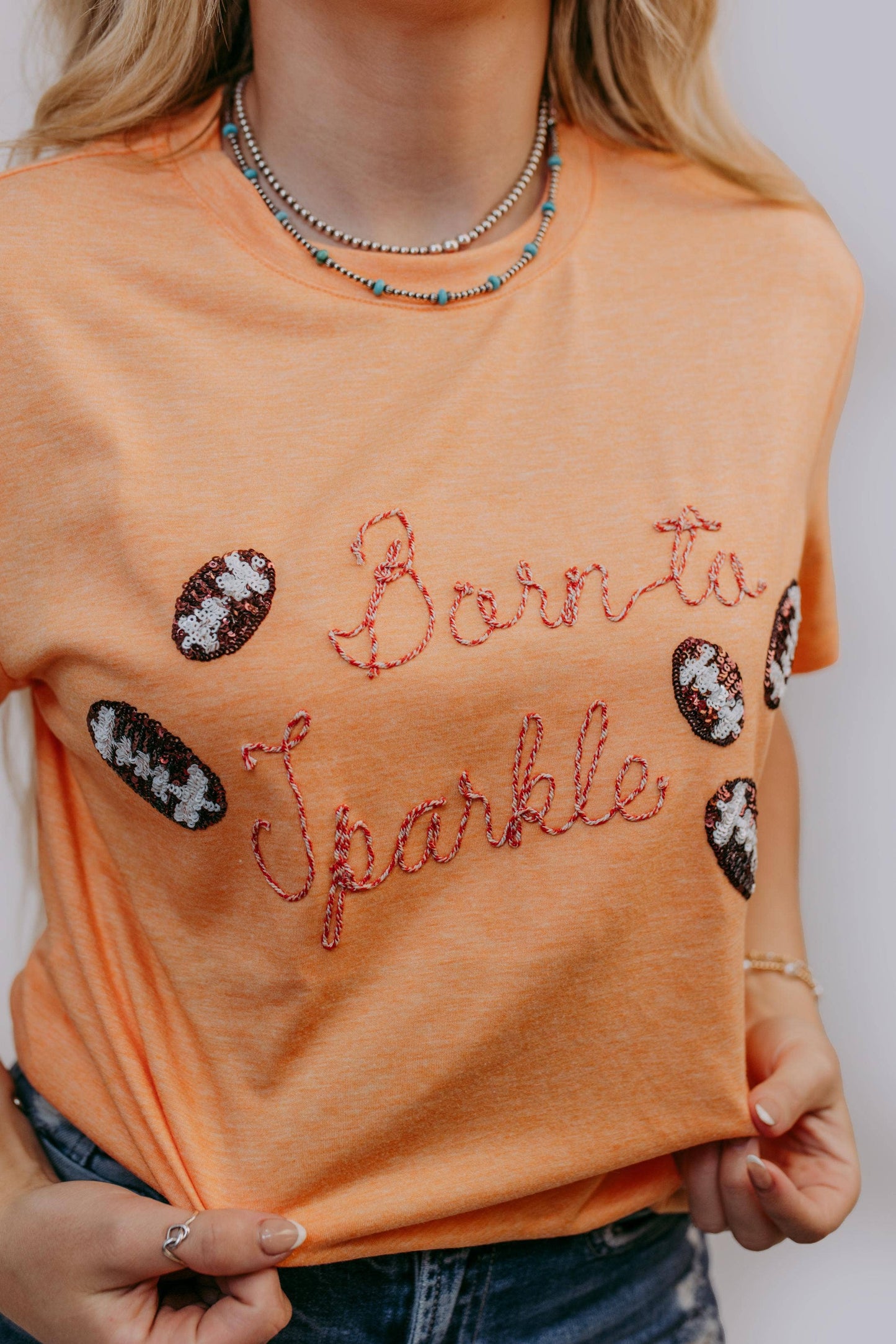 Born to be Sparkle Football Tee