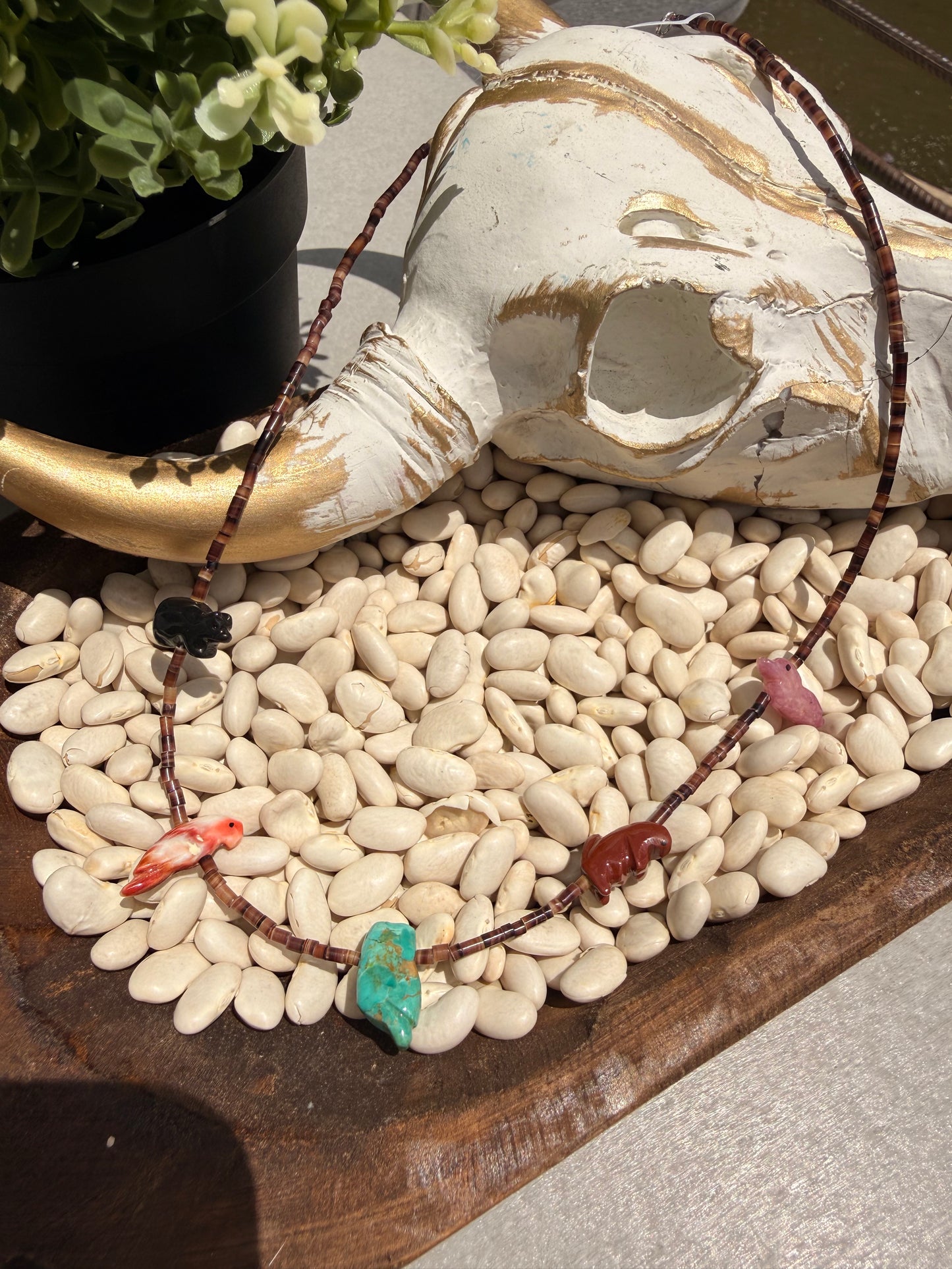 Hector Goodluck - 16" Fetish Bead Necklace