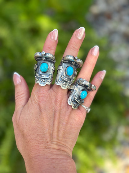 Tim Yazzie Adjustable Saddle Ring