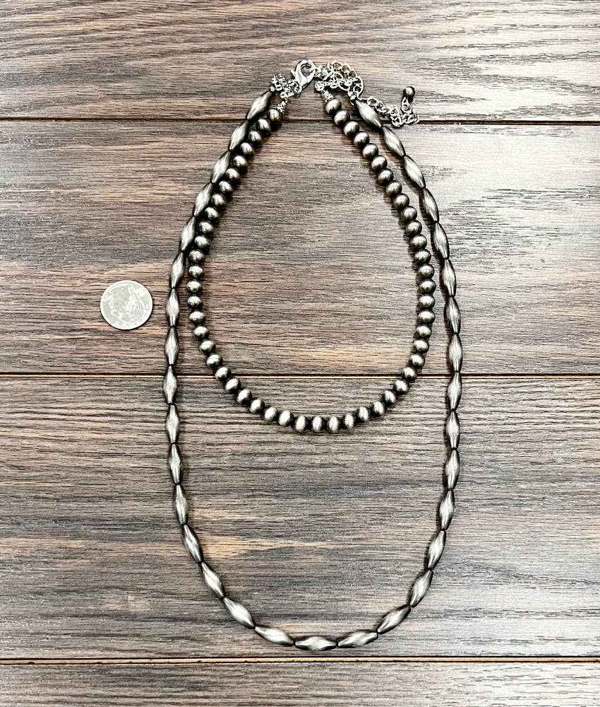 24" Elongated River Necklace