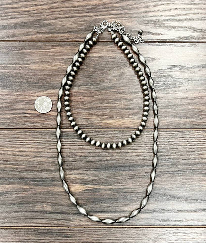 24" Elongated River Necklace