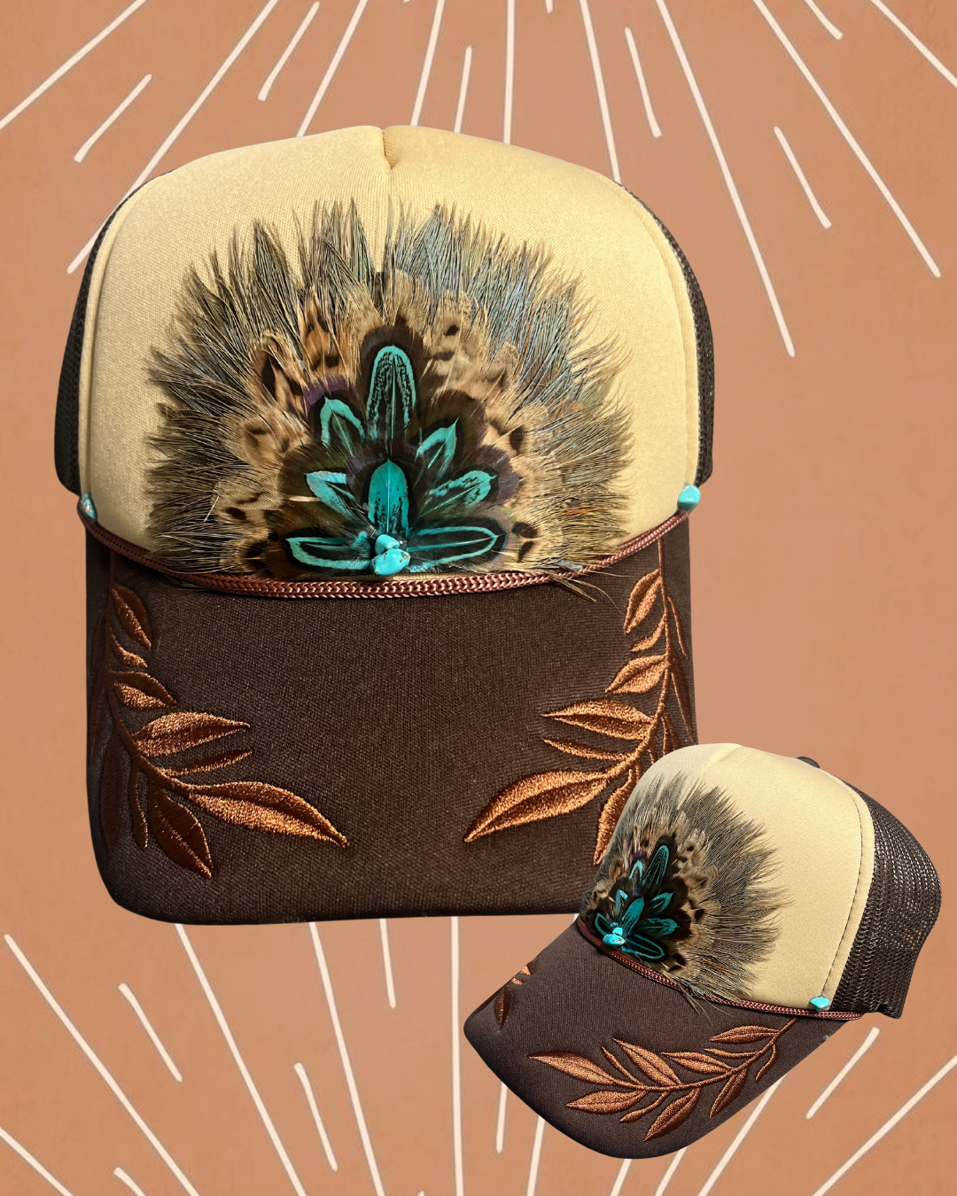 Gypsy Custom Feather Trucker Hat