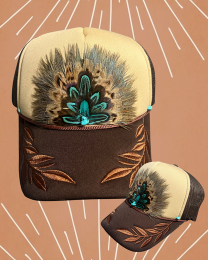 Gypsy Custom Feather Trucker Hat