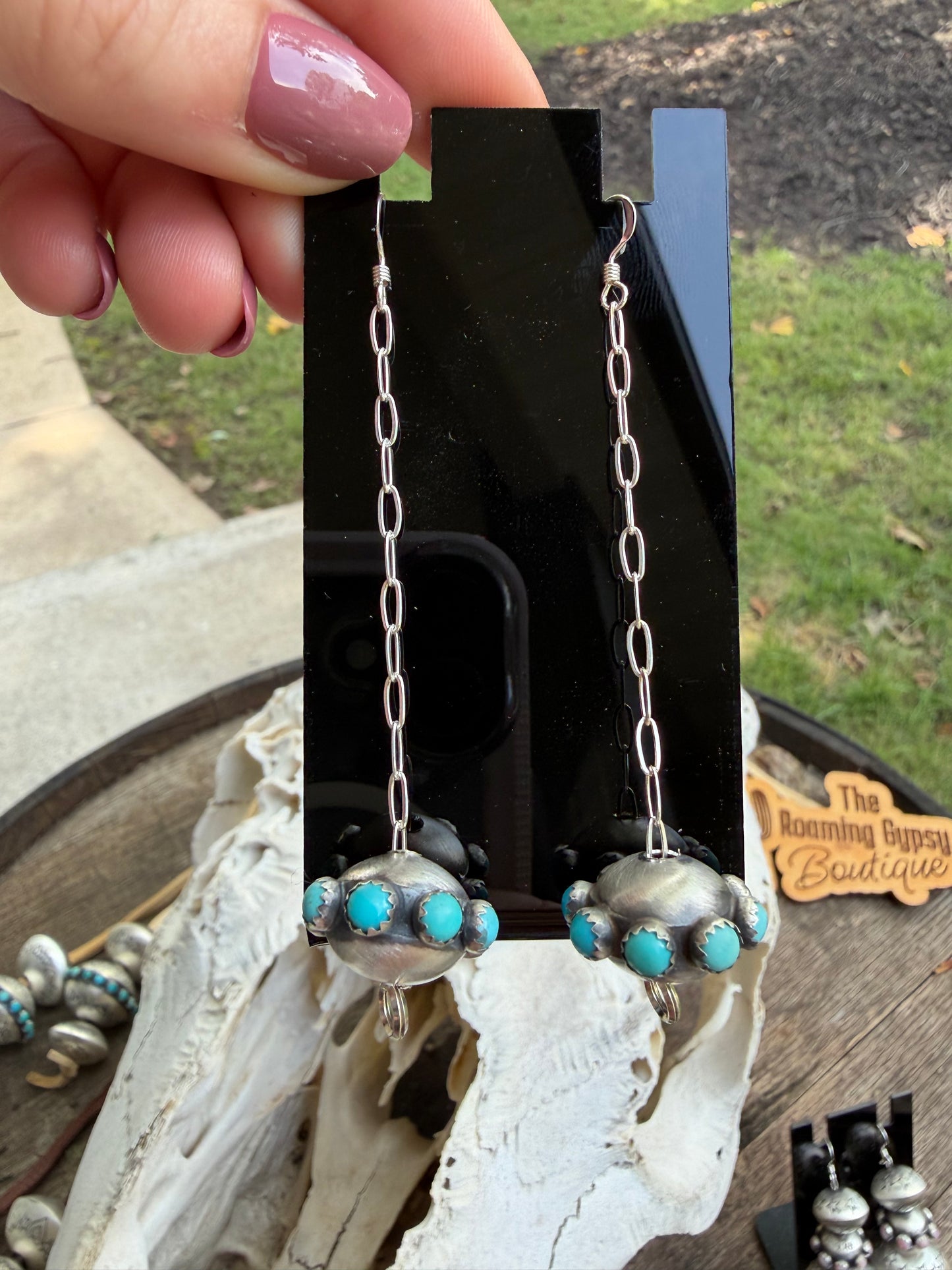 Monica Smith  4" Blossom Earrings