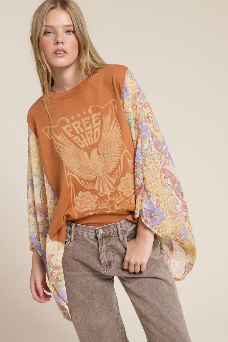 Free Bird Vintage Kantha Top