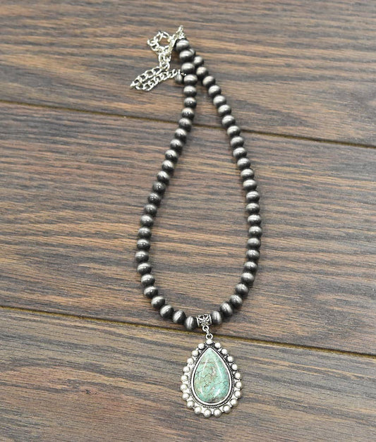 16" Handmade Turquoise Necklace